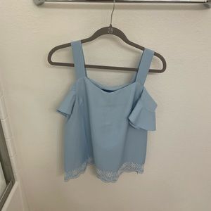 Baby blue Francesca’s cold shoulder top